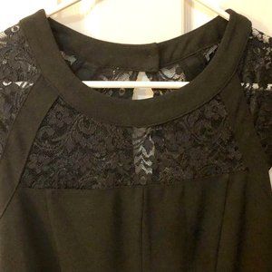 WRAPPER BRAND Black Jumpsuit w/Lace top - M